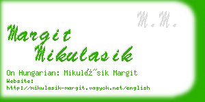 margit mikulasik business card